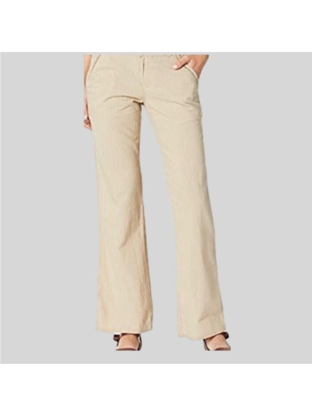 PENNINGTONS Cream Linen Blend Pants Size 28